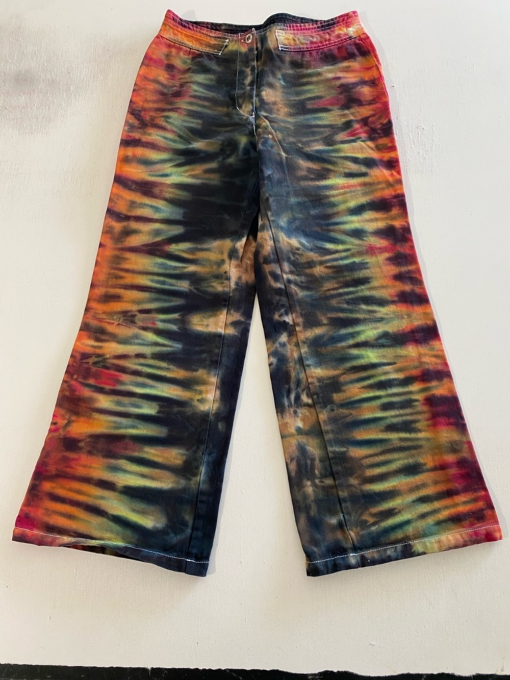 Women’s handmade Tie-Dye Flare Pants - Multicolor